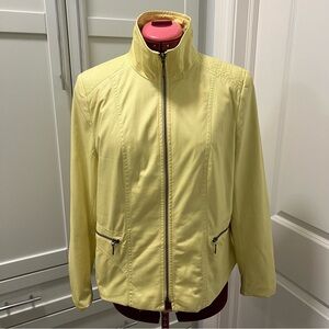 TANJAY Petites Leather look Yellow Spring Utility Jacket Women's Size 12P